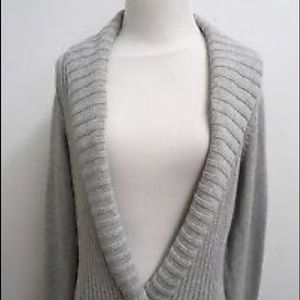 Grey banana republic wrap sweater